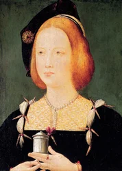 Portræt af Maria af England (1496-1533) kone til Ludvig XII (1494-1533) ca. 1514